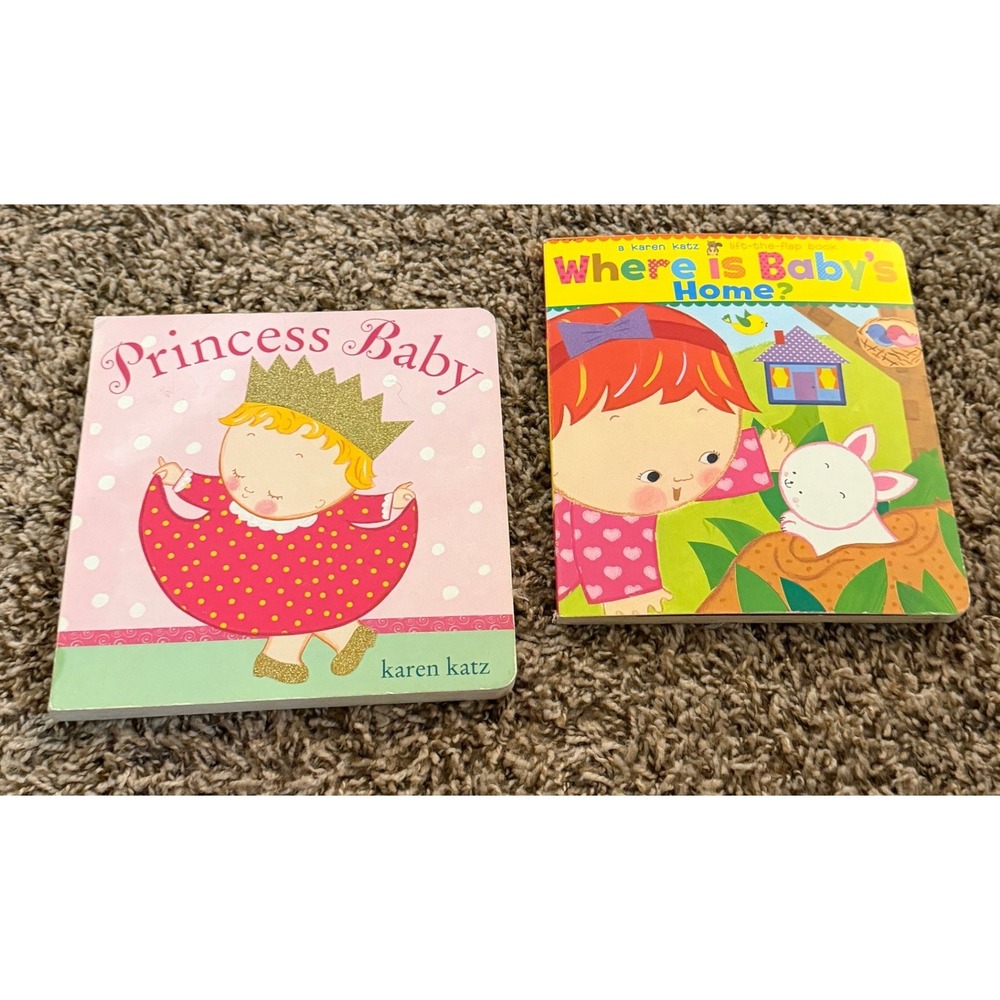 Karen Katz-Princess Baby & Where's Baby's Home? (Board Books)
